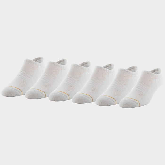 Signature Gold by GOLDTOE Men's Modern Essential Sneaker Socks 6pk - White 6-12.5
