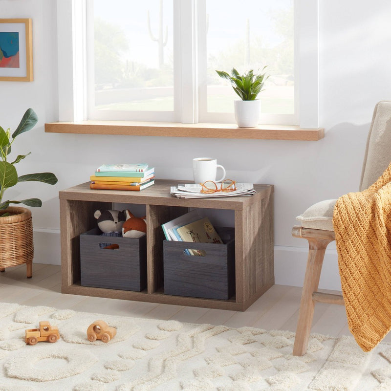 2 Cube Organizer Weathered Gray - Brightroom (LOCAL PICKUP ONLY)