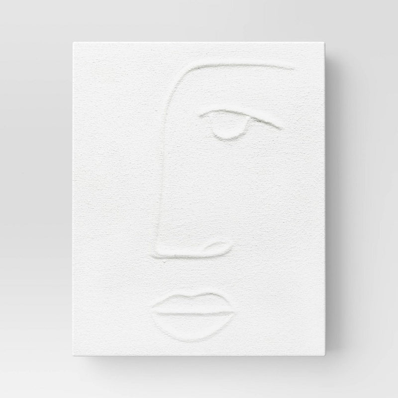 8" x 10" Open Eye Unframed Wall Canvas White - Threshold