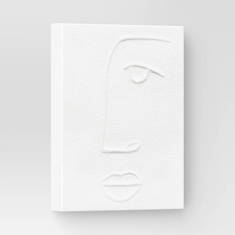 8" x 10" Open Eye Unframed Wall Canvas White - Threshold