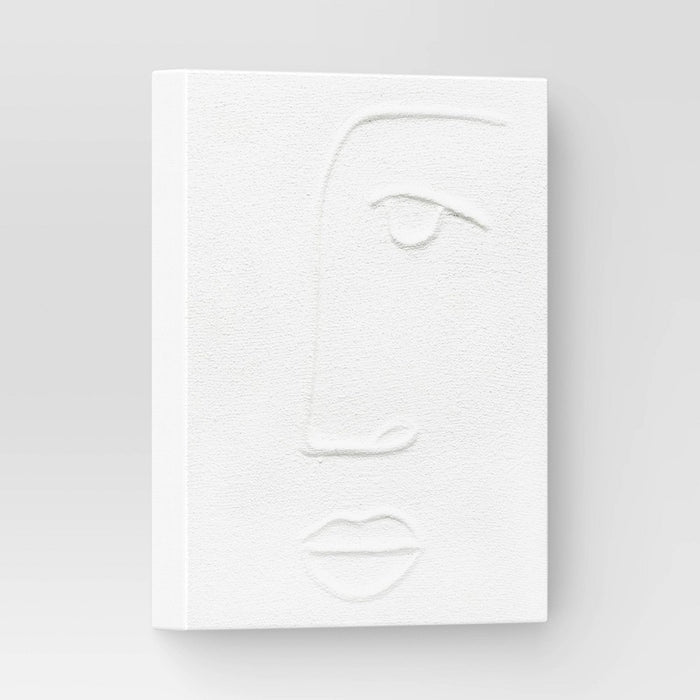 8" x 10" Open Eye Unframed Wall Canvas White - Threshold