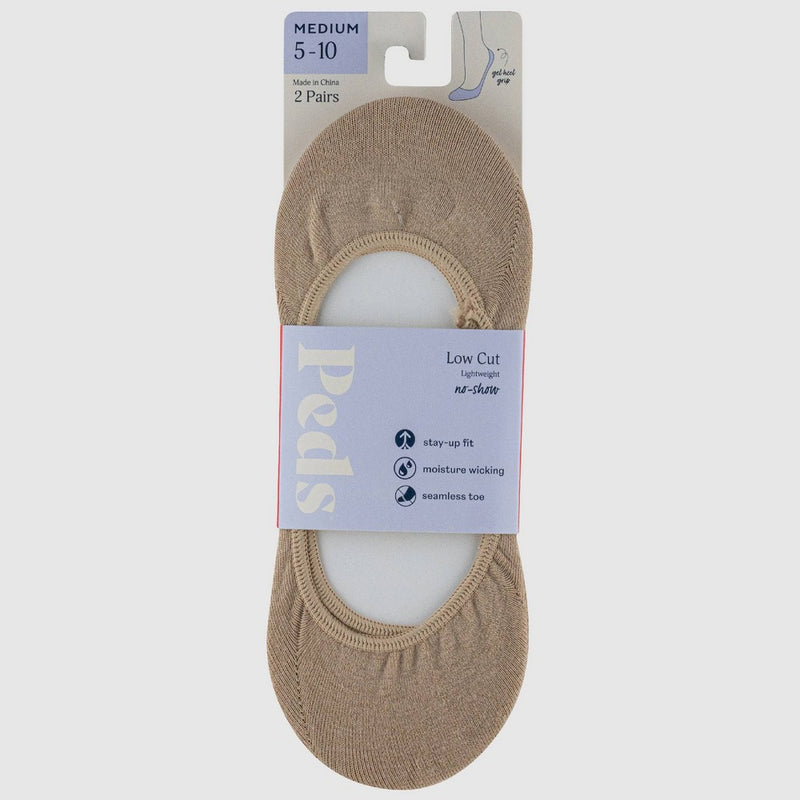Peds Women's 2pk Coolmax Liner Socks - Nude 5-10
