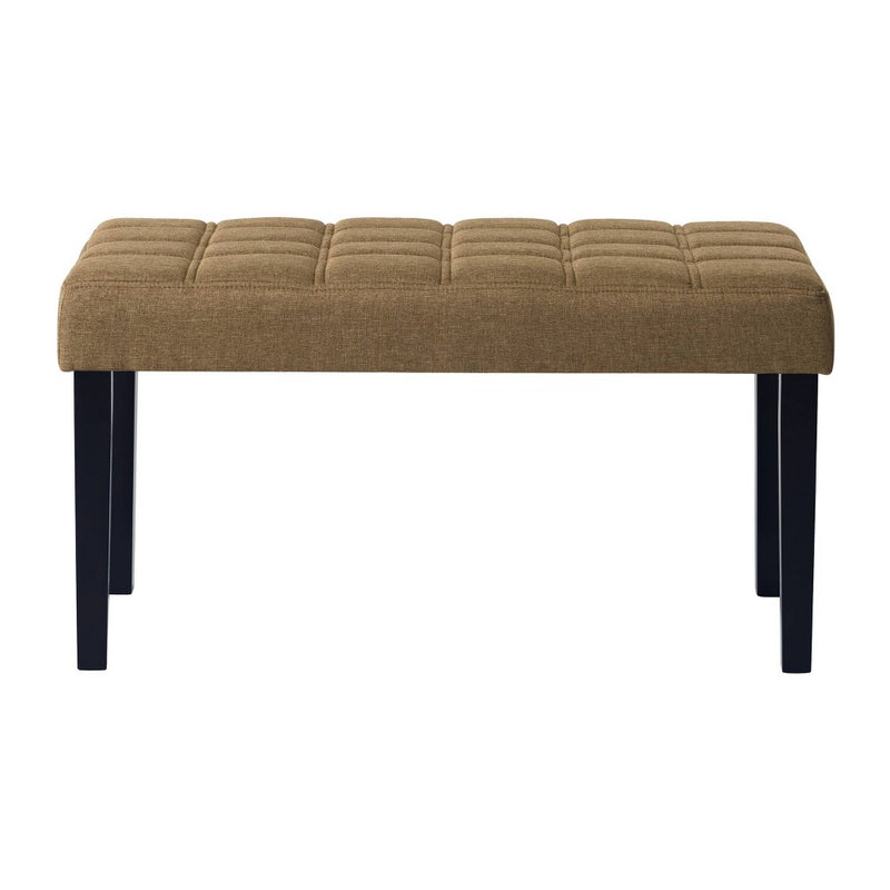 California Fabric Tufted Bench Beige - CorLiving (LOCAL PICKUP ONLY)