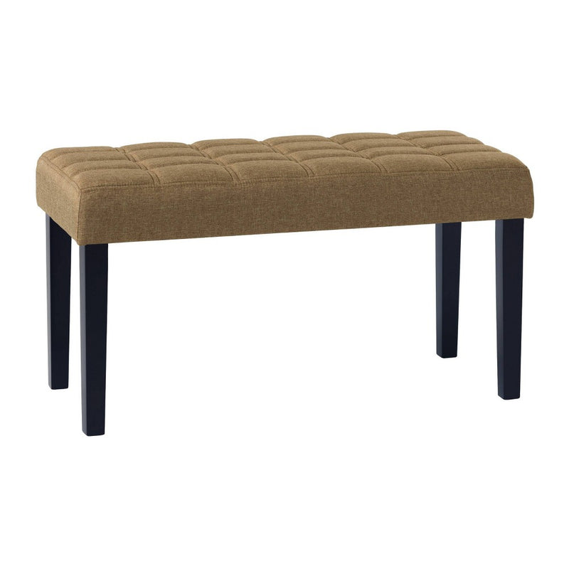 California Fabric Tufted Bench Beige - CorLiving (LOCAL PICKUP ONLY)