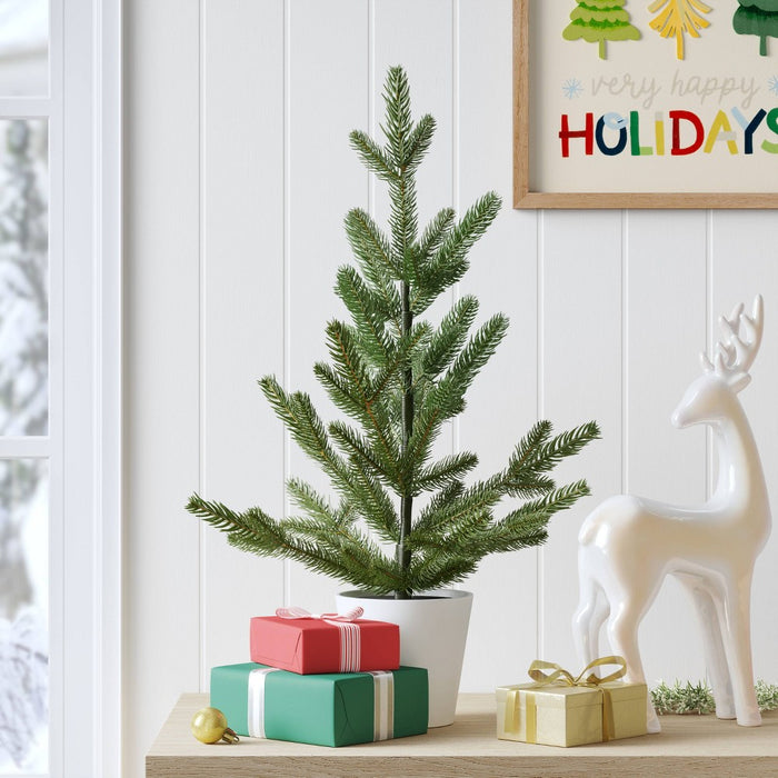 21" Potted Indexed Pine Mini Artificial Christmas Tree - Wondershop