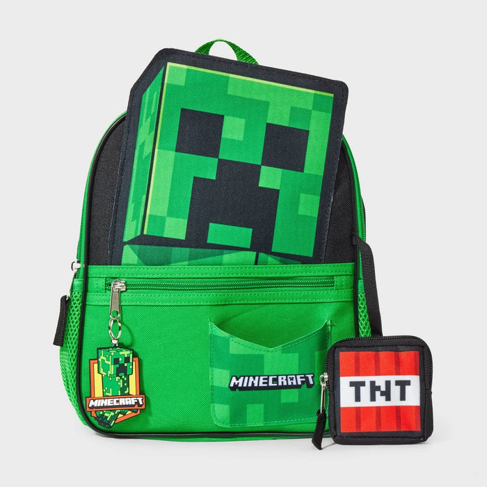 Kids' Minecraft Creeper 12" Backpack - Green