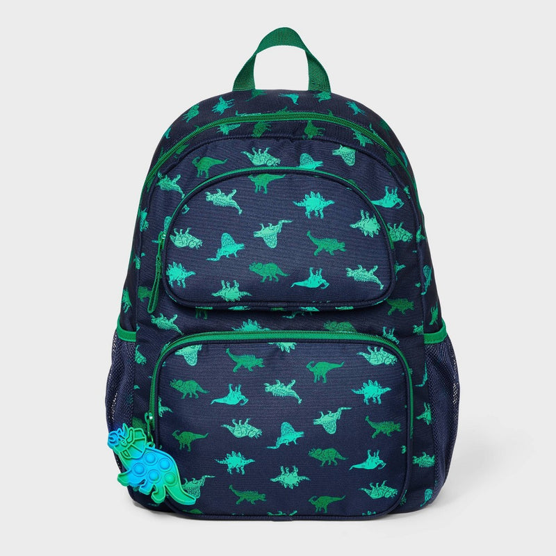Kids' 16 Dinos Two Pocket Backpack - Cat & Jack Blue"