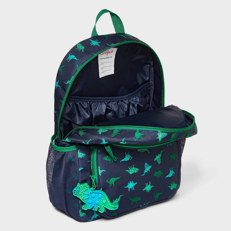 Kids' 16 Dinos Two Pocket Backpack - Cat & Jack Blue"