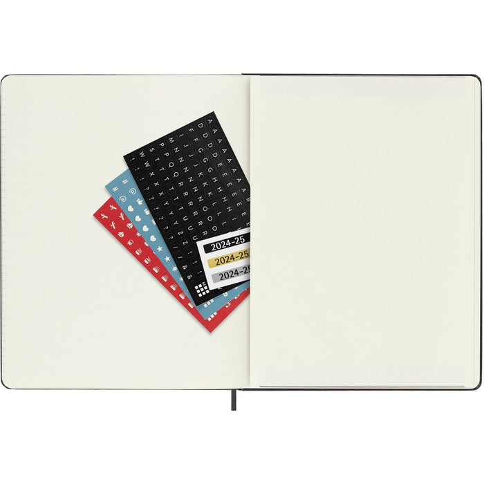 Moleskine 2024-25 XL Weekly Planner 9.84"x7.59" Hardcover Black