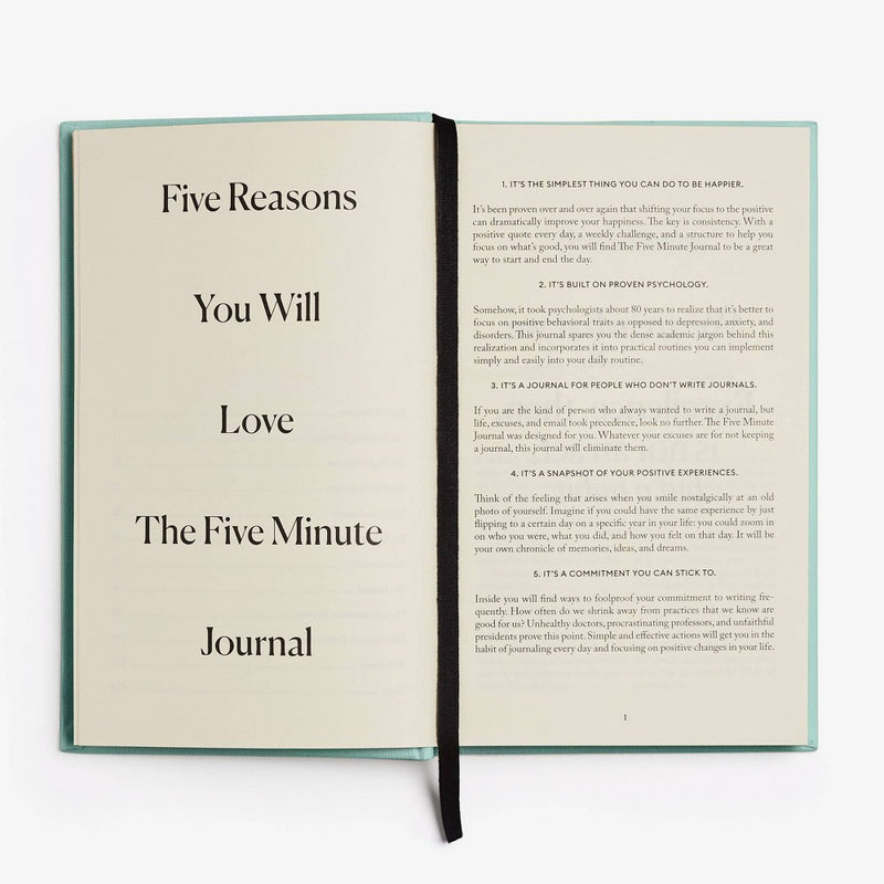 Intelligent Change 262 Sheet Guided Journal 8.7"x5.1" The Five Minute Journal Mint