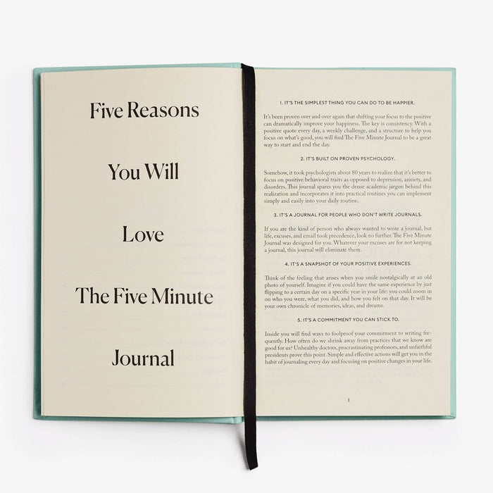 Intelligent Change 262 Sheet Guided Journal 8.7"x5.1" The Five Minute Journal Mint