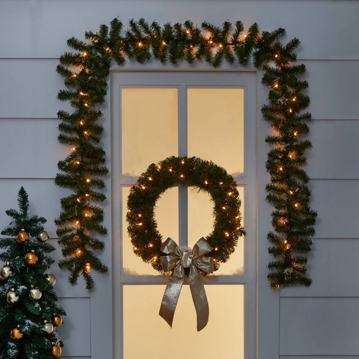 Glitter Fabric Christmas Bow Gold - Wondershop