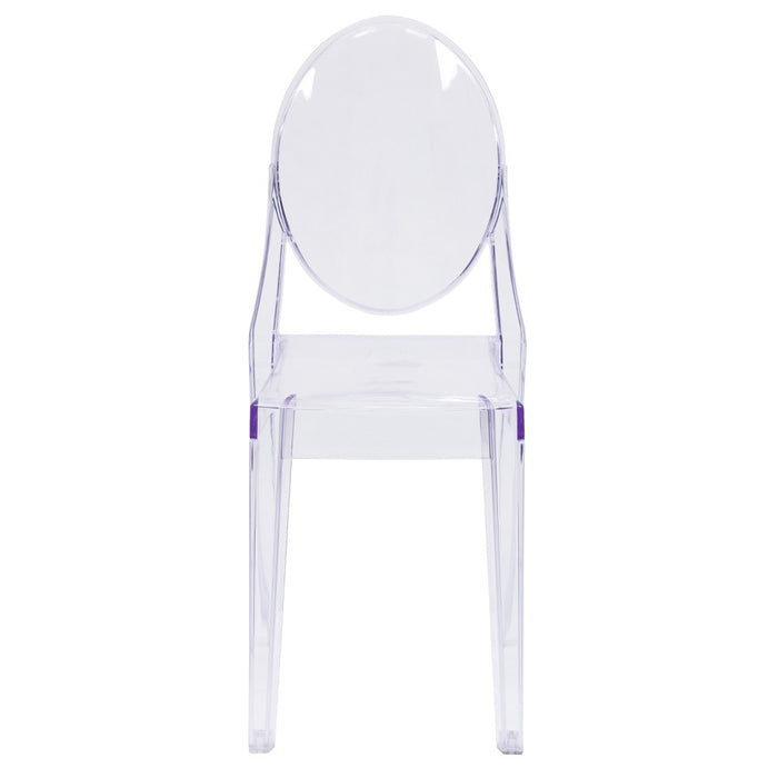 Flash Furniture Ghost Side Chair in Transparent Crystal