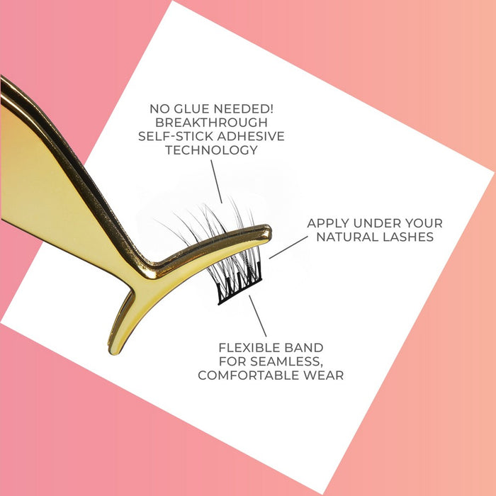 KISS Products imPRESS Self Adhesive Eyelashes - Natural Lash Clusters - 21ct