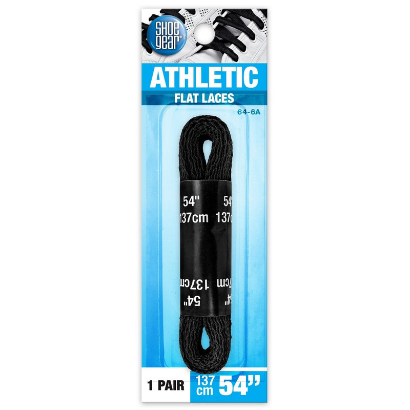 Shoe Gear Flat Athletic Shoe Laces - Black 54"