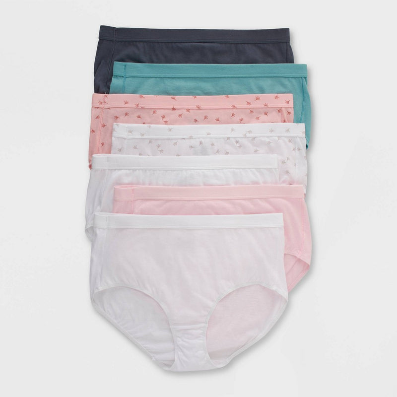 Hanes Women's 6+1 Bonus Pack Pure Comfort Organic Cotton Briefs - Colors May Vary 8