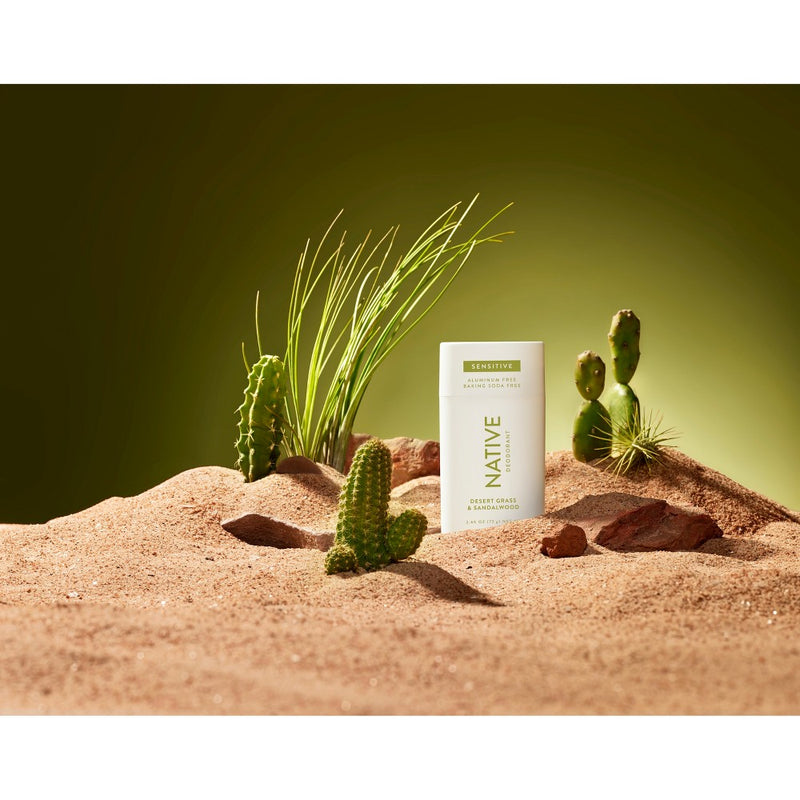 Native Sensitive Deodorant - Desert Grass & Sandalwood - No Baking Soda - 2.65 oz