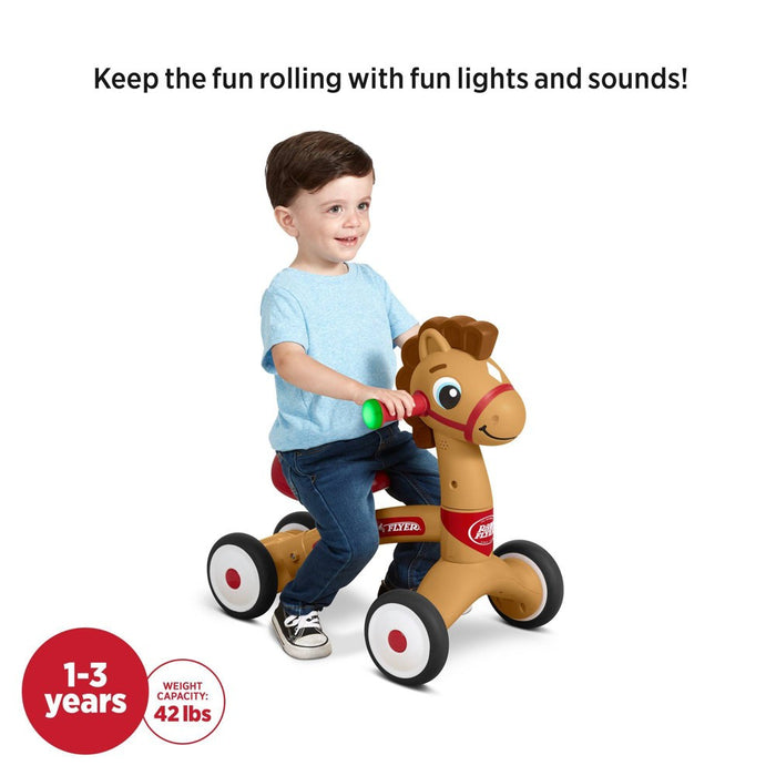 Radio Flyer Lil' Racers Percy the Pony Riding Toy