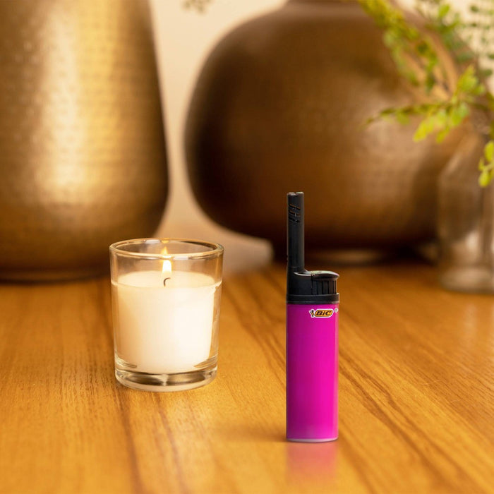 BiC EZ Reach 3pk Lighters: Up to 50% More Lights, Child-Resistant, Multipurpose Use, Butane Powered