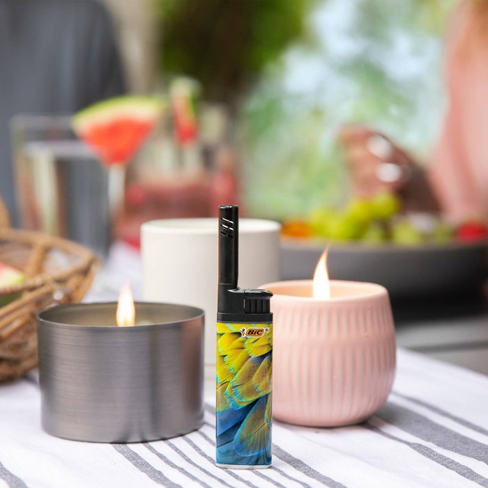 BiC EZ Reach 3pk Lighters: Up to 50% More Lights, Child-Resistant, Multipurpose Use, Butane Powered
