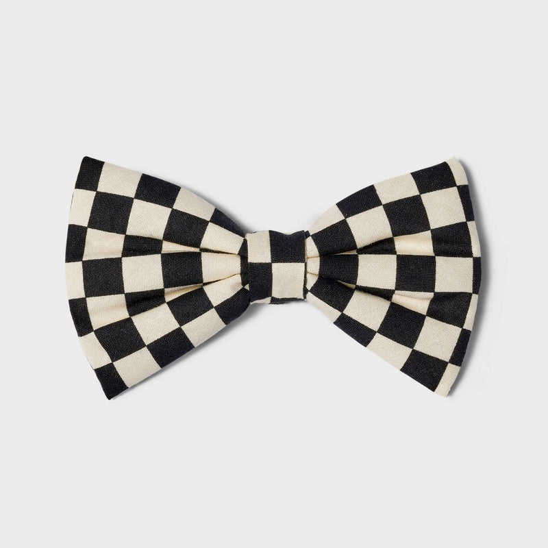 Checkerboard Cat and Dog Bowtie - Boots & Barkley - Black/White - One Size Fits Most