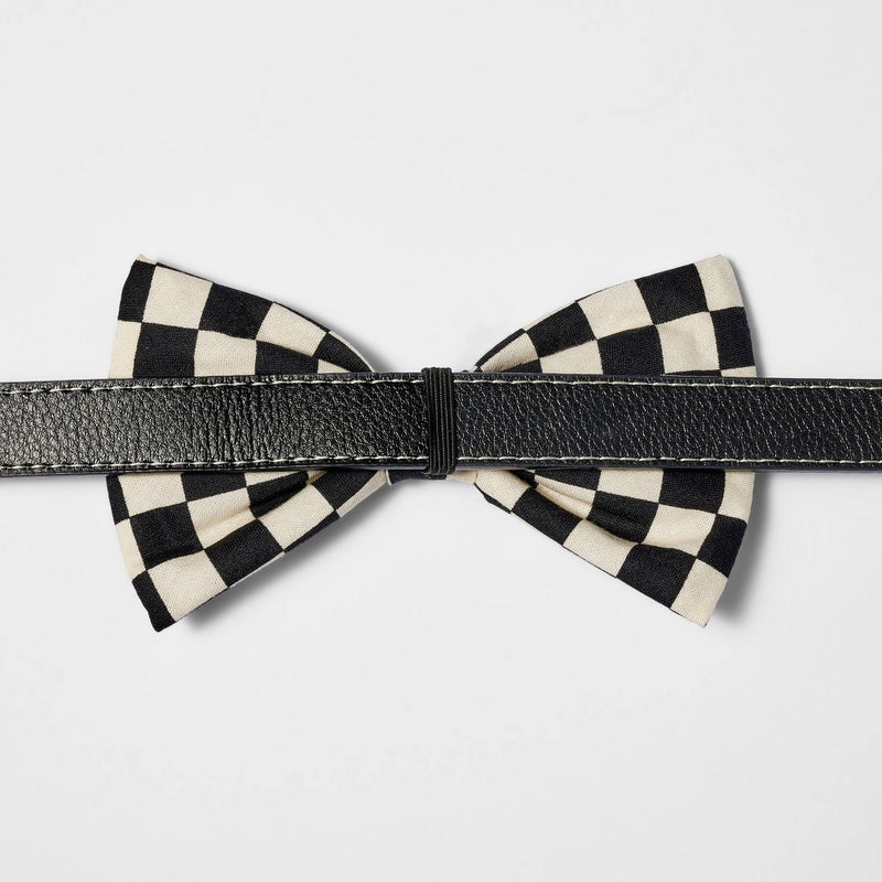 Checkerboard Cat and Dog Bowtie - Boots & Barkley - Black/White - One Size Fits Most