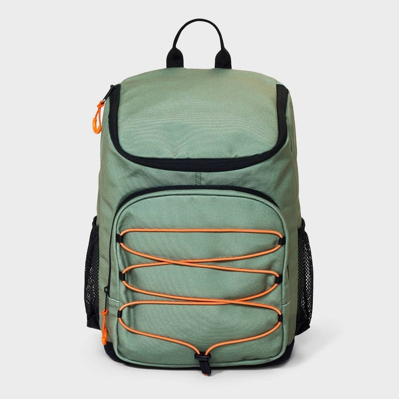 Kids' Backpack with Bungee Cord and Flap Closure - art class Green