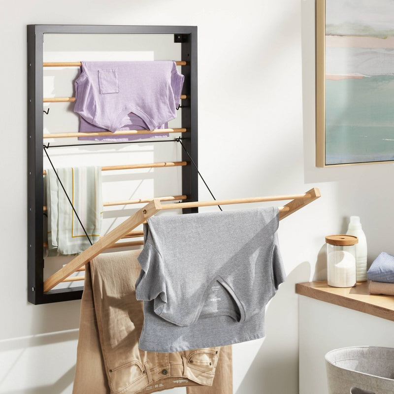 Wall Mounted Drying Rack Black - Brightroom (LOCAL PICKUP ONLY)