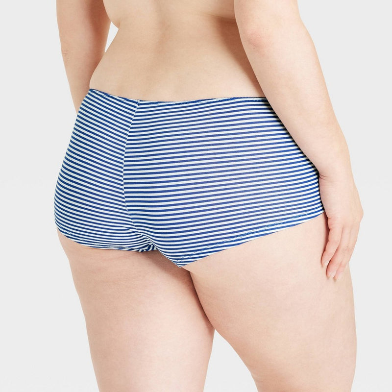 Women's 3pk Boy Shorts - Colsie Blue/Red/Heathered Gray M