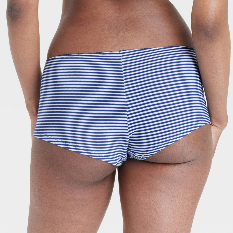Women's 3pk Boy Shorts - Colsie Blue/Red/Heathered Gray M
