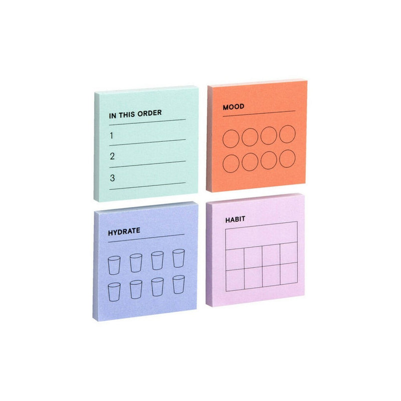 Noted by Post-it, Mini To-Do Notes, Mint, Orange, Blue and Purple Sticky Notes