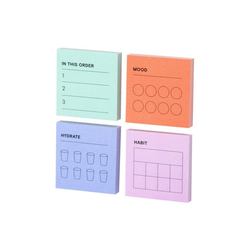 Noted by Post-it, Mini To-Do Notes, Mint, Orange, Blue and Purple Sticky Notes