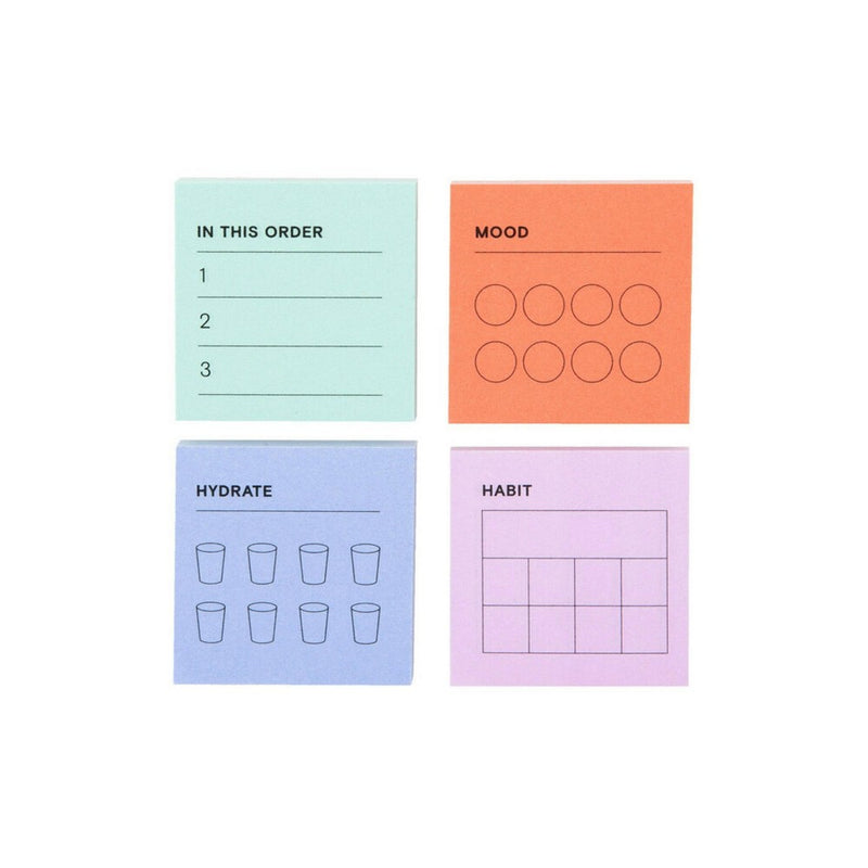 Noted by Post-it, Mini To-Do Notes, Mint, Orange, Blue and Purple Sticky Notes