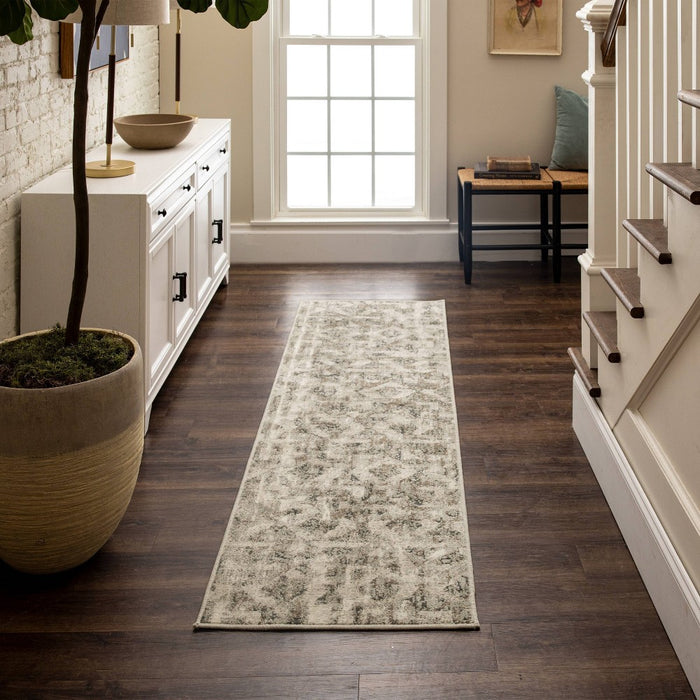 2'x7' Eliot Geo Runner Rug Tan/Beige/Gray - Threshold