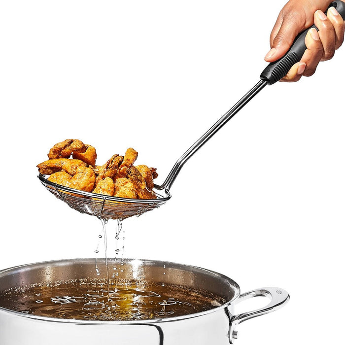 OXO Stainless Steel Scoop and Strain Skimmer Black
