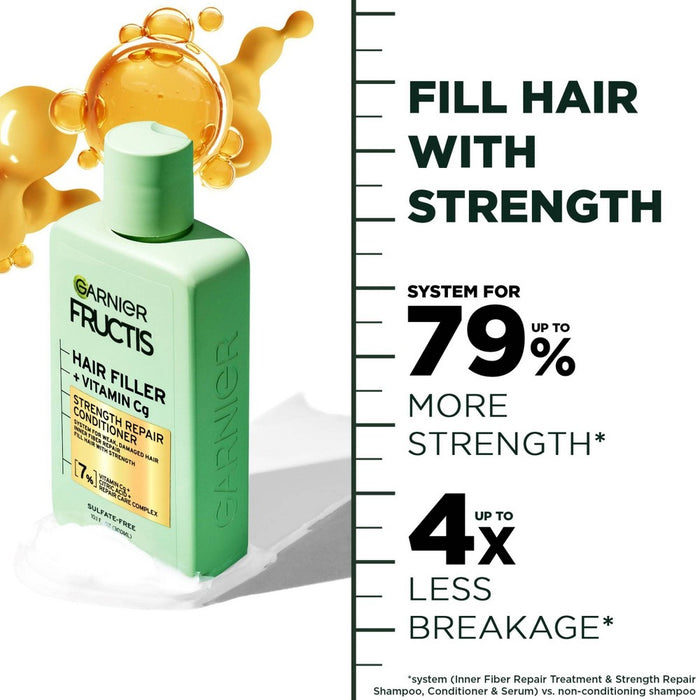 Garnier Fructis Hair Fillers Strength Repair Conditioner for Damaged Hair - 10.1 fl oz