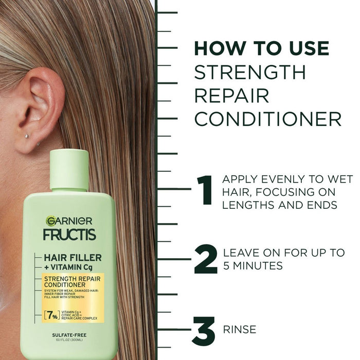 Garnier Fructis Hair Fillers Strength Repair Conditioner for Damaged Hair - 10.1 fl oz