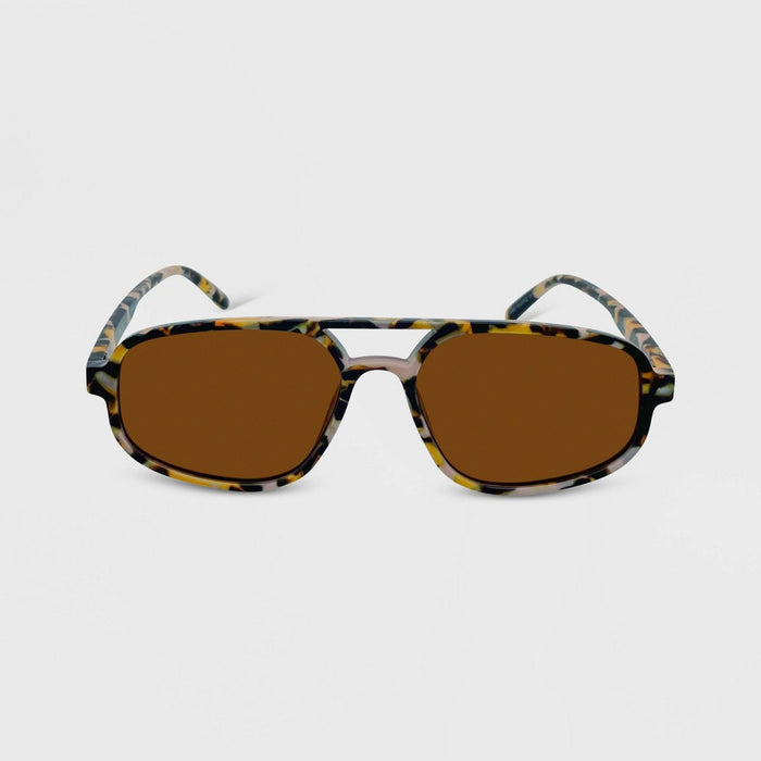 Tortoise Print Aviator Sunglasses - Wild Fable Brown