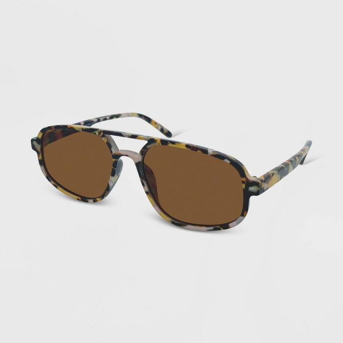 Tortoise Print Aviator Sunglasses - Wild Fable Brown
