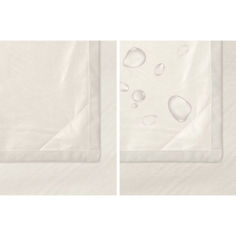 Extra Long Waterproof Post Consumer Recycled Cotton Shower Liner Ivory - Zenna Home