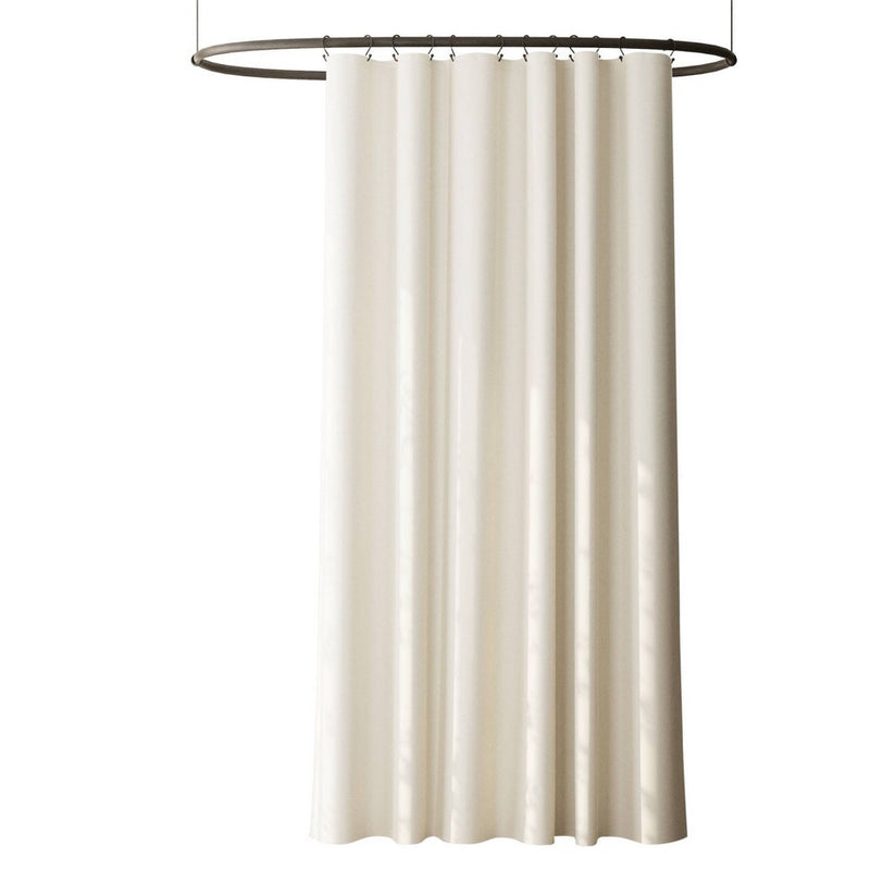 Extra Long Waterproof Post Consumer Recycled Cotton Shower Liner Ivory - Zenna Home