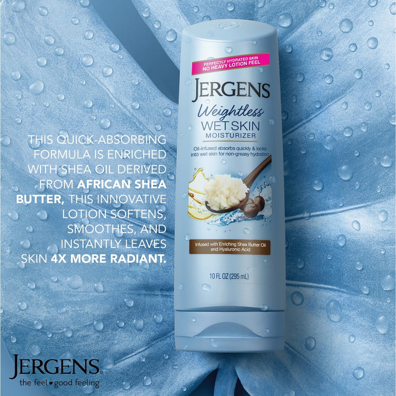 Jergens Wet Skin Moisturizer Body Moisturizer, In-Shower Lotion, Weightless Moisturizer Scented - 10 fl oz