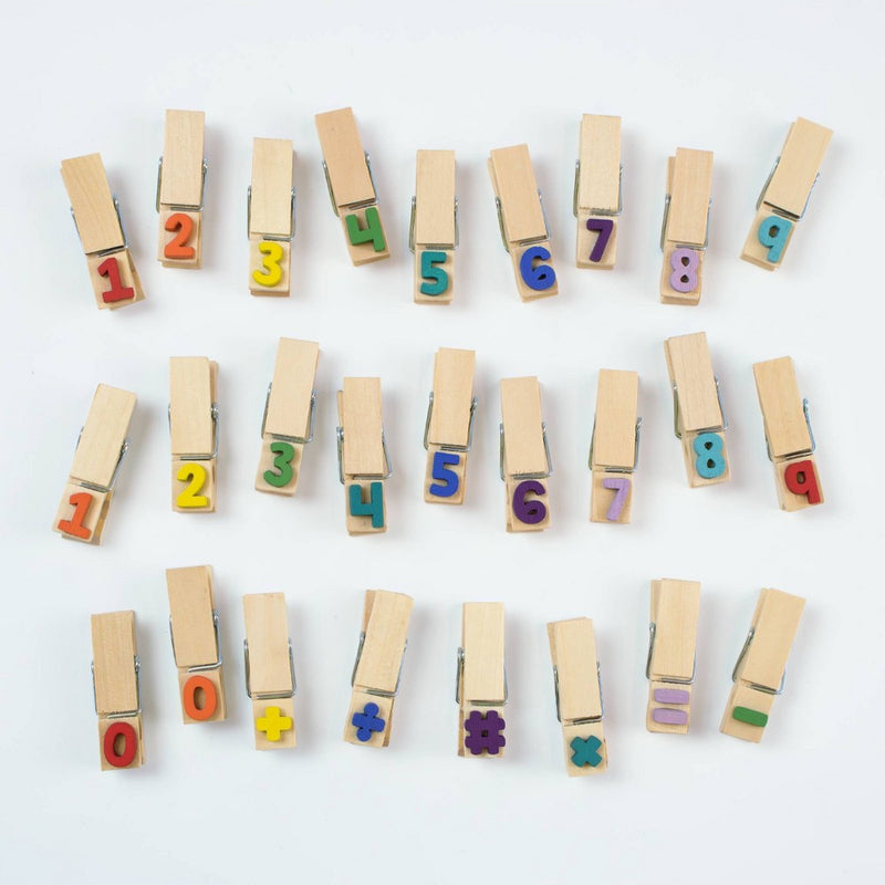 26ct Numbers Memo Clips - Bullseye's Playground