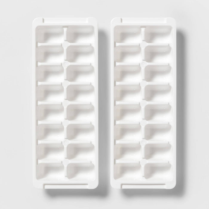 2pk Ice Cube Tray White - Brightroom