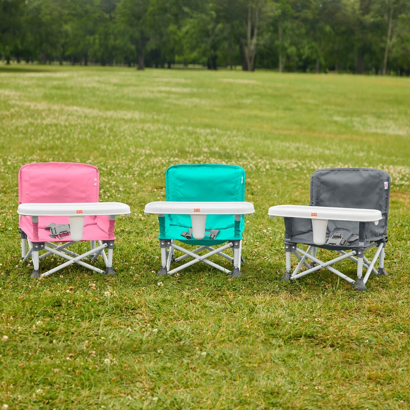 Bright Starts Pop N Sit Portable Booster Seat - Gray