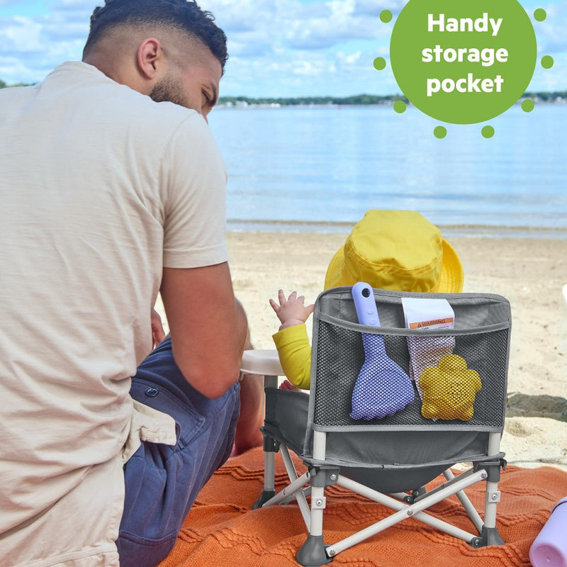 Bright Starts Pop N Sit Portable Booster Seat - Gray