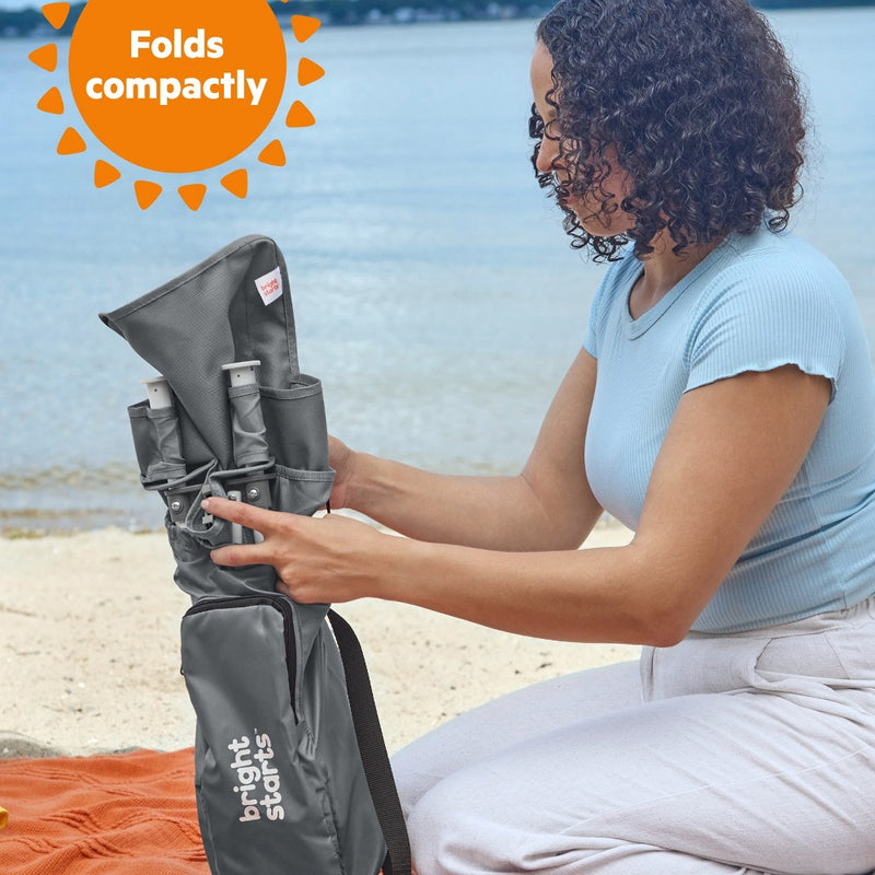 Bright Starts Pop N Sit Portable Booster Seat - Gray