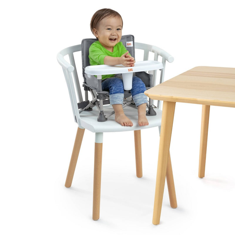 Bright Starts Pop N Sit Portable Booster Seat - Gray