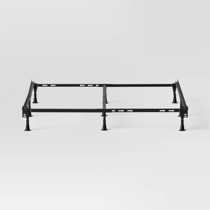 Adjustable Metal Bed Frame Black - Room Essentials: Queen, Full, Twin Sizes, with Center Beam Support (LOCAL PICKUP ONLY)