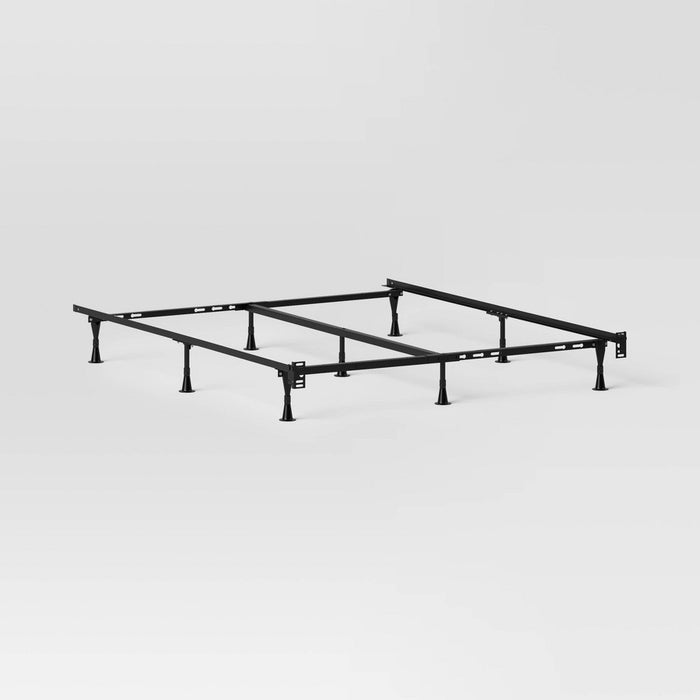 Adjustable Metal Bed Frame Black - Room Essentials: Queen, Full, Twin Sizes, with Center Beam Support (LOCAL PICKUP ONLY)